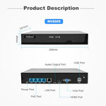 SriHome NVS005-POE065 3MP HD 4チャンネル POEカメラ ネットワークビデオレコーダーキット、3MP 4チャンネル