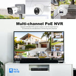 SriHome NVS005-POE065 5MP HD 4チャンネル POEカメラ ネットワークビデオレコーダーキット、5MP 4チャンネル