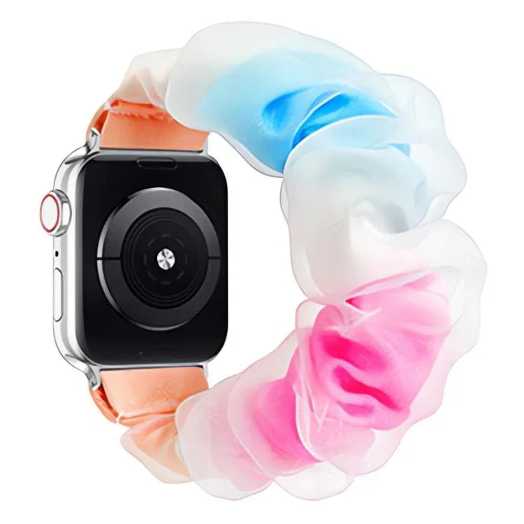 xDfind ポリエステルハイブリッドオーガンザ二重層時計バンド、Apple Watch 42 / 44 / 45 / 46 / 49mm用、Apple Watch 38 / 40 / 41 / S10 42mm用