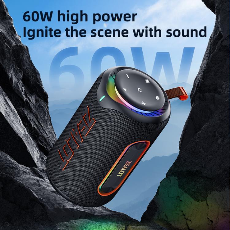 Zealot MP1 60W ポータブルアウトドアRGB Bluetoothスピーカー