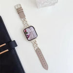 xDfind デニムチェーンメタルハイブリッドレザー時計バンド、Apple Watch 42 / 44 / 45 / 46 / 49mm用、Apple Watch 38 / 40 / 41 / S10 42mm用