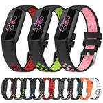 xDfind Breathable Holes Two-color Silicone Watch Band, For Fitbit Luxe