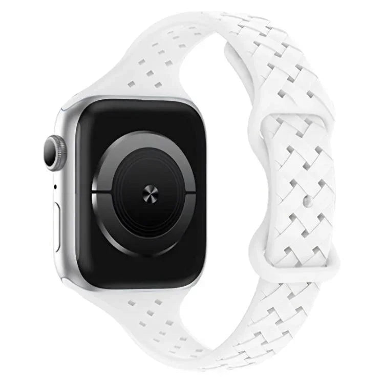 xDfind バタフライバックル編み込みシリコン時計バンド、Apple Watch 42 / 44 / 45 / 46 / 49mm用、Apple Watch 38 / 40 / 41 / S10 42mm用