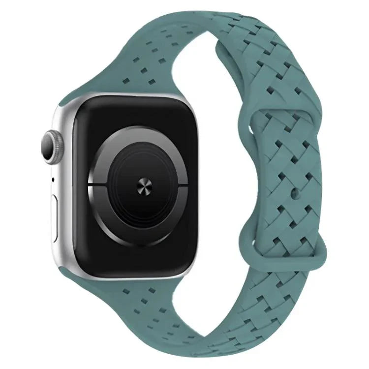 xDfind バタフライバックル編み込みシリコン時計バンド、Apple Watch 42 / 44 / 45 / 46 / 49mm用、Apple Watch 38 / 40 / 41 / S10 42mm用