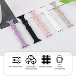 xDfind バタフライバックル編み込みシリコン時計バンド、Apple Watch 42 / 44 / 45 / 46 / 49mm用、Apple Watch 38 / 40 / 41 / S10 42mm用
