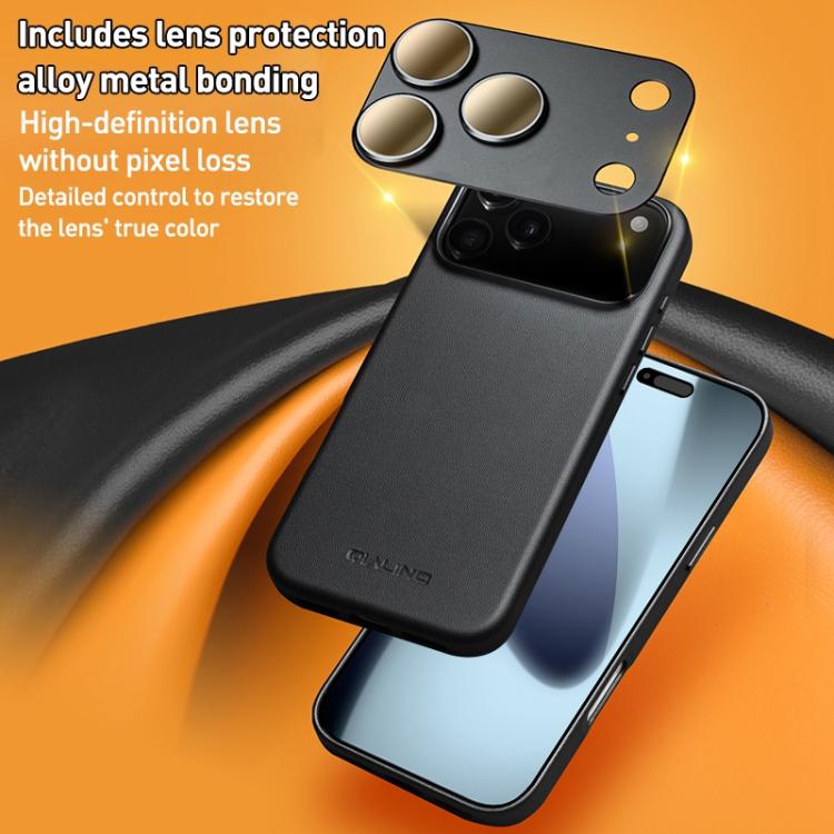 QIALINO テクノロジーレザー MagSafeスマホケース、iPhone 17 Pro Max用、iPhone 17 Pro用、iPhone 17用、iPhone Air用