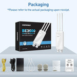COMFAST CF-EW87 3600Mbps Dual-Band WiFi7 Outdoor Wireless AP, AU Plug, EU Plug, US Plug, UK Plug