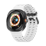 マリンデュアルバックルシリコンウォッチバンド 3Dカーブフィルム付き、Samsung Galaxy Watch Ultra 2025用、Samsung Galaxy Watch Ultra 47mm用