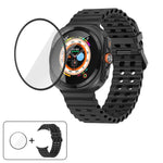 マリンデュアルバックルシリコンウォッチバンド 3Dカーブフィルム付き、Samsung Galaxy Watch Ultra 2025用、Samsung Galaxy Watch Ultra 47mm用
