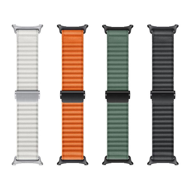 マリンループナイロンウォッチバンド 3Dカーブフィルム付き、Samsung Galaxy Watch Ultra 2025用、Samsung Galaxy Watch Ultra 47mm用