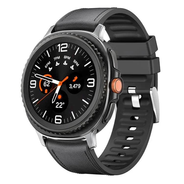 シリコンレザースキンウォッチバンド 3Dカーブフィルム付き、Samsung Galaxy Watch8 Classic 46mm用、Samsung Galaxy Watch8 44mm用、Samsung Galaxy Watch8 40mm用