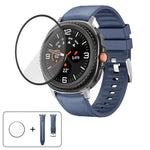 シリコンレザースキンウォッチバンド 3Dカーブフィルム付き、Samsung Galaxy Watch8 Classic 46mm用、Samsung Galaxy Watch8 44mm用、Samsung Galaxy Watch8 40mm用