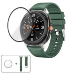 シリコンレザースキンウォッチバンド 3Dカーブフィルム付き、Samsung Galaxy Watch8 Classic 46mm用、Samsung Galaxy Watch8 44mm用、Samsung Galaxy Watch8 40mm用