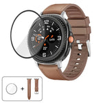 シリコンレザースキンウォッチバンド 3Dカーブフィルム付き、Samsung Galaxy Watch8 Classic 46mm用、Samsung Galaxy Watch8 44mm用、Samsung Galaxy Watch8 40mm用