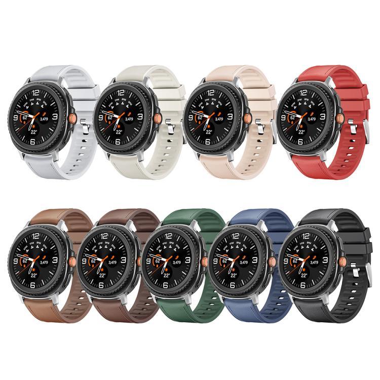 シリコンレザースキンウォッチバンド 3Dカーブフィルム付き、Samsung Galaxy Watch8 Classic 46mm用、Samsung Galaxy Watch8 44mm用、Samsung Galaxy Watch8 40mm用