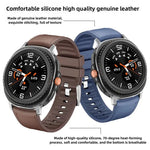 シリコンレザースキンウォッチバンド 3Dカーブフィルム付き、Samsung Galaxy Watch8 Classic 46mm用、Samsung Galaxy Watch8 44mm用、Samsung Galaxy Watch8 40mm用
