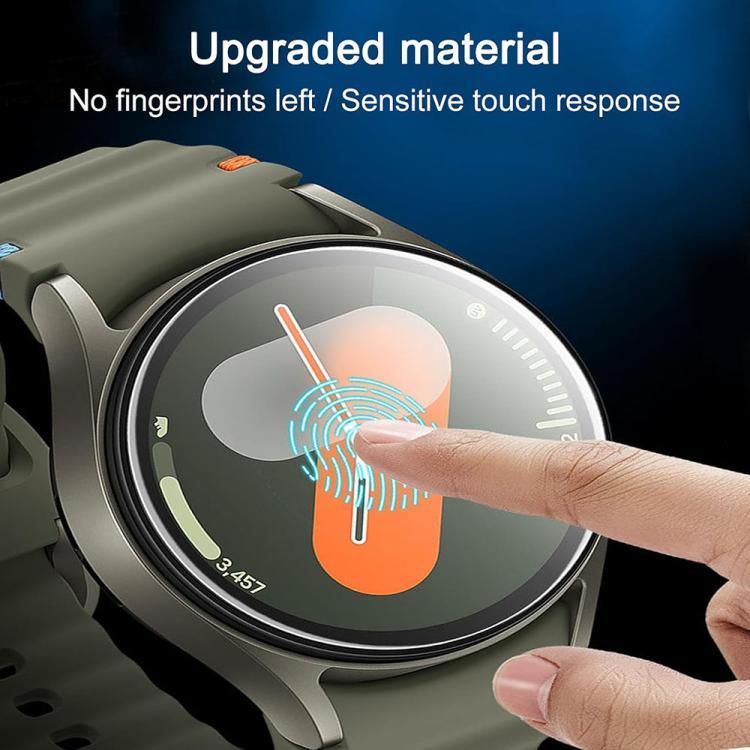 シリコンレザースキンウォッチバンド 3Dカーブフィルム付き、Samsung Galaxy Watch8 Classic 46mm用、Samsung Galaxy Watch8 44mm用、Samsung Galaxy Watch8 40mm用