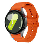 ウェーブステッチシリコンウォッチバンド 3Dカーブフィルム付き、Samsung Galaxy Watch6 44mm用、Samsung Galaxy Watch6 40mm用、Samsung Galaxy Watch6 Classic 43mm用、Samsung Galaxy Watch5 44mm用