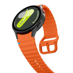 ウェーブステッチシリコンウォッチバンド 3Dカーブフィルム付き、Samsung Galaxy Watch6 44mm用、Samsung Galaxy Watch6 40mm用、Samsung Galaxy Watch6 Classic 43mm用、Samsung Galaxy Watch5 44mm用