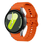 ウェーブステッチシリコンウォッチバンド 3Dカーブフィルム付き、Samsung Galaxy Watch4 Active 40mm用、Samsung Galaxy Watch4 Active 44mm用