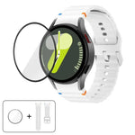 ウェーブステッチシリコンウォッチバンド 3Dカーブフィルム付き、Samsung Galaxy Watch4 Active 40mm用、Samsung Galaxy Watch4 Active 44mm用