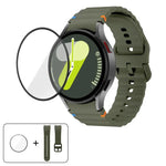 ウェーブステッチシリコンウォッチバンド 3Dカーブフィルム付き、Samsung Galaxy Watch4 Active 40mm用、Samsung Galaxy Watch4 Active 44mm用