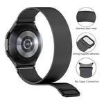 ミラネーゼマグネティックステンレススチールウォッチバンド（3Dカーブフィルム付き）、Samsung Galaxy Watch6 Classic 43mm用、Samsung Galaxy Watch5 44mm用、Samsung Galaxy Watch5 Pro 45mm用、Samsung Galaxy Watch5 40mm用、Samsung Galaxy Watch4 44mm用