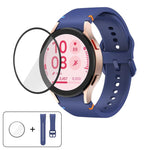 無地縫いシリコンウォッチバンド 3Dカーブフィルム付き、Samsung Galaxy Watch4 Classic 46mm用、Samsung Galaxy Watch4 Classic 42mm用、Samsung Galaxy Watch5 Active 40mm用、Samsung Galaxy Watch5 Active 44mm用