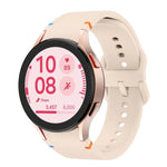 プレーンステッチシリコンウォッチバンド 3Dカーブフィルム付き、Samsung Galaxy Watch4 Active 40mm用、Samsung Galaxy Watch4 Active 44mm用