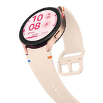 プレーンステッチシリコンウォッチバンド 3Dカーブフィルム付き、Samsung Galaxy Watch4 Active 40mm用、Samsung Galaxy Watch4 Active 44mm用