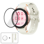 プレーンステッチシリコンウォッチバンド 3Dカーブフィルム付き、Samsung Galaxy Watch4 Active 40mm用、Samsung Galaxy Watch4 Active 44mm用