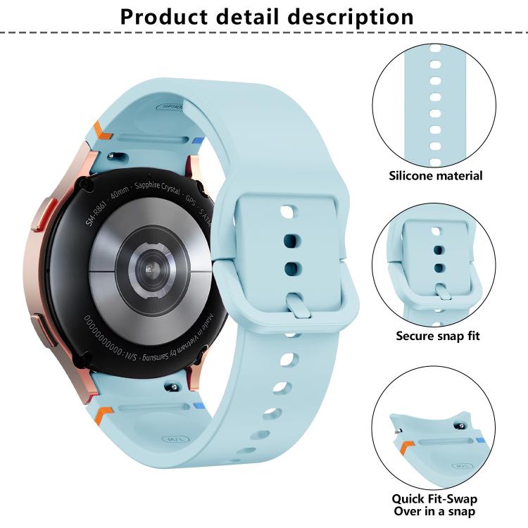 プレーンステッチシリコンウォッチバンド 3Dカーブフィルム付き、Samsung Galaxy Watch FE 40mm用、Samsung Galaxy Watch7 44mm用、Samsung Galaxy Watch7 40mm用、Samsung Galaxy Watch6 Classic 47mm用