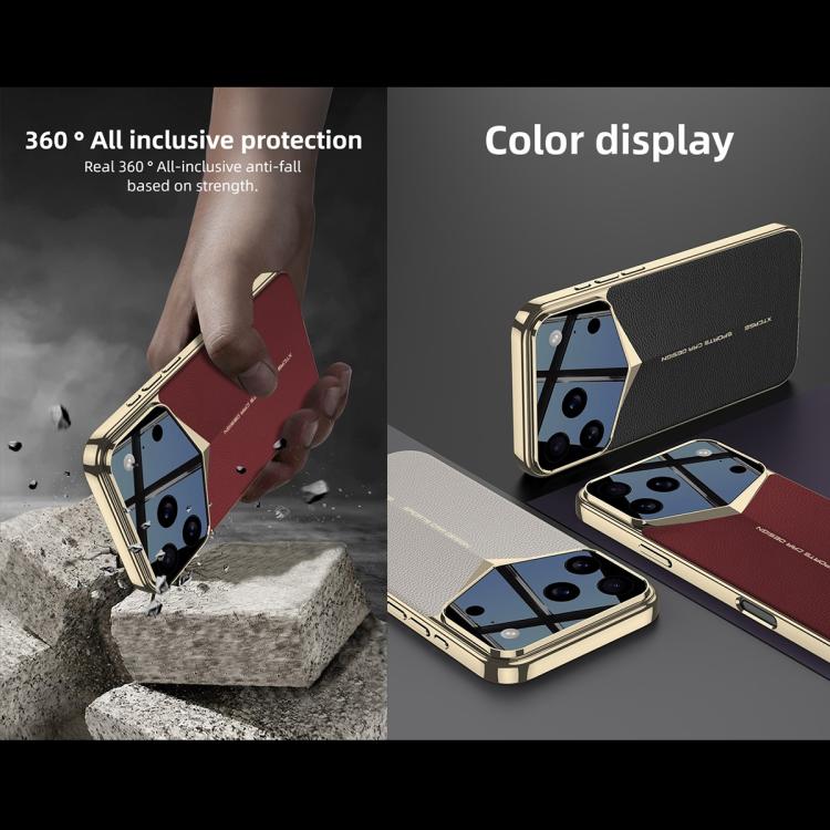 GKK ブレードファントム無地レザースマホケース、iPhone 17 Pro Max用、iPhone 17 Pro用