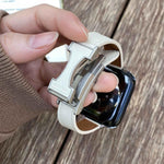 磁気バックル14mm無地本革時計バンド、Apple Watch 46mm / 49mm / 45mm / 44mm用、Apple Watch 42mm / 41mm / 40mm / 38mm用