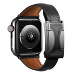 磁気バックル小型ウエスト無地本革時計バンド、Apple Watch 46mm / 49mm / 45mm / 44mm用、Apple Watch 42mm / 41mm / 40mm / 38mm用