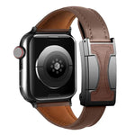 磁気バックル小型ウエスト無地本革時計バンド、Apple Watch 46mm / 49mm / 45mm / 44mm用、Apple Watch 42mm / 41mm / 40mm / 38mm用