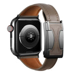 磁気バックル小型ウエスト無地本革時計バンド、Apple Watch 46mm / 49mm / 45mm / 44mm用、Apple Watch 42mm / 41mm / 40mm / 38mm用