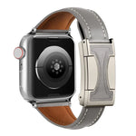 磁気バックル小型ウエスト無地本革時計バンド、Apple Watch 46mm / 49mm / 45mm / 44mm用、Apple Watch 42mm / 41mm / 40mm / 38mm用