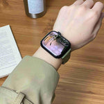 磁気バックル小型ウエスト無地本革時計バンド、Apple Watch 46mm / 49mm / 45mm / 44mm用、Apple Watch 42mm / 41mm / 40mm / 38mm用