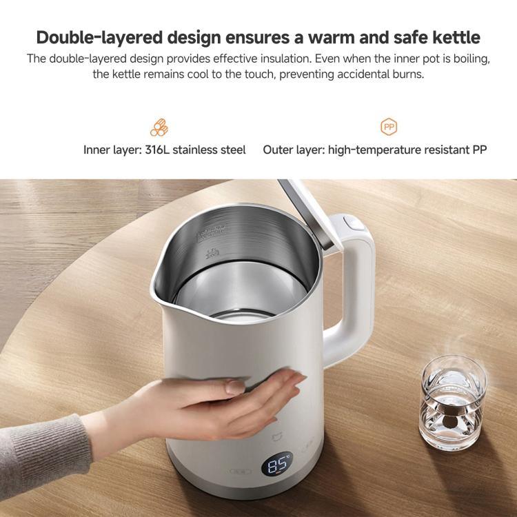 オリジナル Xiaomi Mijia 1.7L 1800W 定温電気ケトル 3、CNプラグ