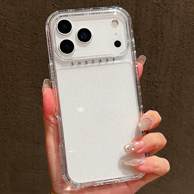 グリッターパウダー3-in-1 TPU + PCスマホケース、iPhone 17 Pro Max用、iPhone 17 Pro用