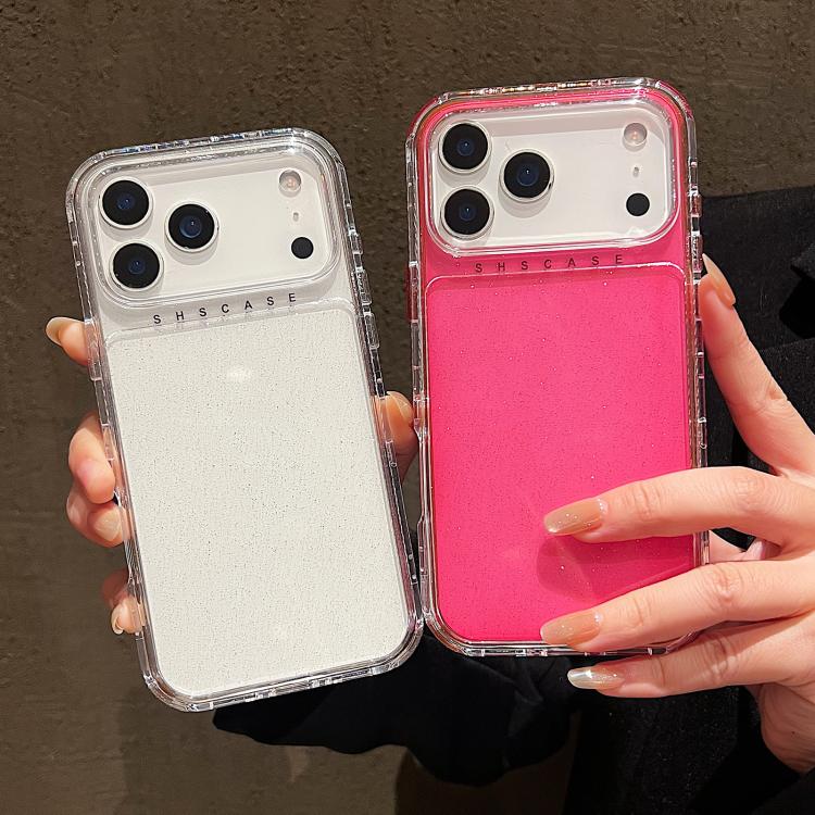 グリッターパウダー3-in-1 TPU + PCスマホケース、iPhone 17 Pro Max用、iPhone 17 Pro用