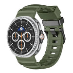 ワイルドパスブラックバックルシリコンウォッチバンド、Samsung Galaxy Watch8 / Watch8 Classic用
