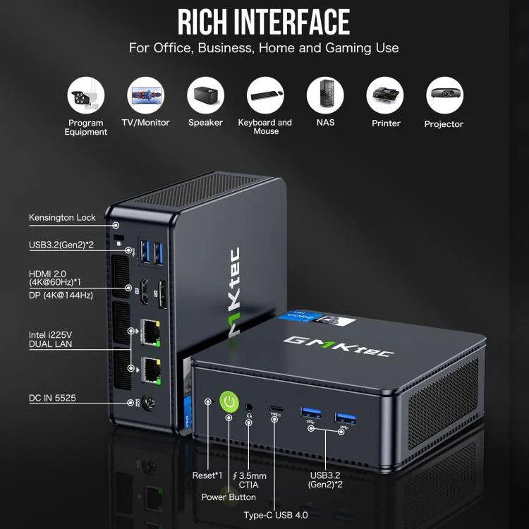 GMKtec NucBox K7 PLUS ミニPC、第13世代 Intel Core i7 13620H、Windows 11 Pro、WiFi、BT、HDTV、DisplayPort、16GB RAM + 512GB SSD、32GB RAM + 1TB SSD