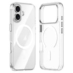 ZGA Magsafe メタルボタン クリアPCハイブリッドTPUスマホケース、iPhone 17 Pro Max用、iPhone 17 Pro用、iPhone 17用
