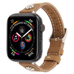 リベットカメリアスキンフィールマイクロファイバーレザーバンド、Apple Watch 46mm / 49mm / 45mm / 44mm用、Apple Watch 42mm / 41mm / 40mm / 38mm用
