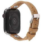 リベットカメリアスキンフィールマイクロファイバーレザーバンド、Apple Watch 46mm / 49mm / 45mm / 44mm用、Apple Watch 42mm / 41mm / 40mm / 38mm用