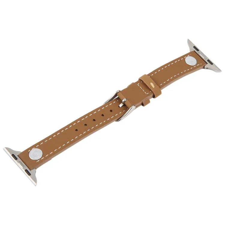 リベットカメリアスキンフィールマイクロファイバーレザーバンド、Apple Watch 46mm / 49mm / 45mm / 44mm用、Apple Watch 42mm / 41mm / 40mm / 38mm用