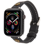 リベットカメリアスキンフィールマイクロファイバーレザーバンド、Apple Watch 46mm / 49mm / 45mm / 44mm用、Apple Watch 42mm / 41mm / 40mm / 38mm用