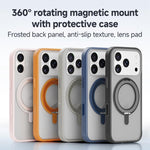 ZGA Feitian 360度回転ホルダー Magsafe PCハイブリッドTPUスマホケース、iPhone 17 Pro用、iPhone 17 Pro Max用
